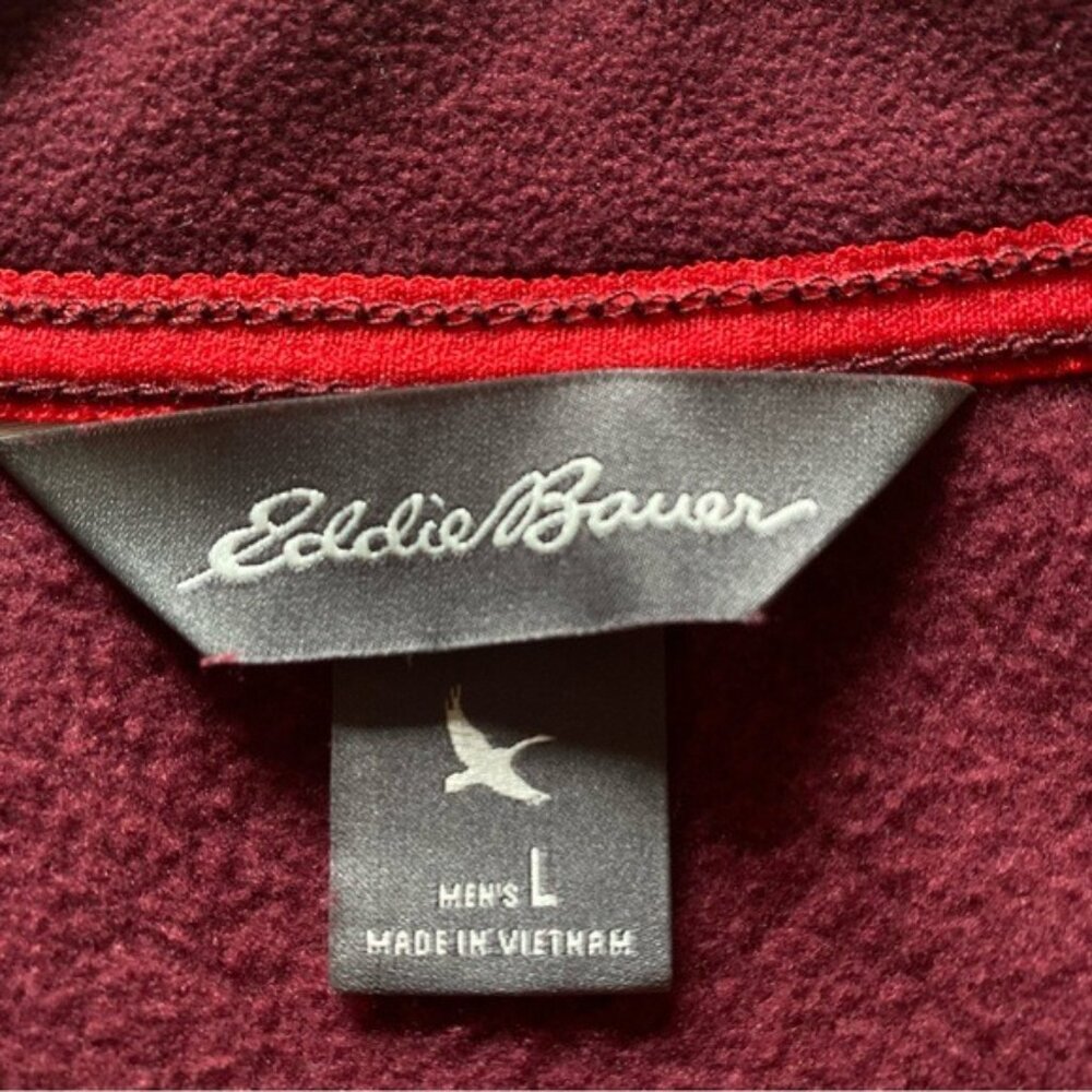 NWT Eddie Bauer Men's 1/4-Snap Long-Sleeved Quest Fleece Pullover Size L - Picture 9 of 11